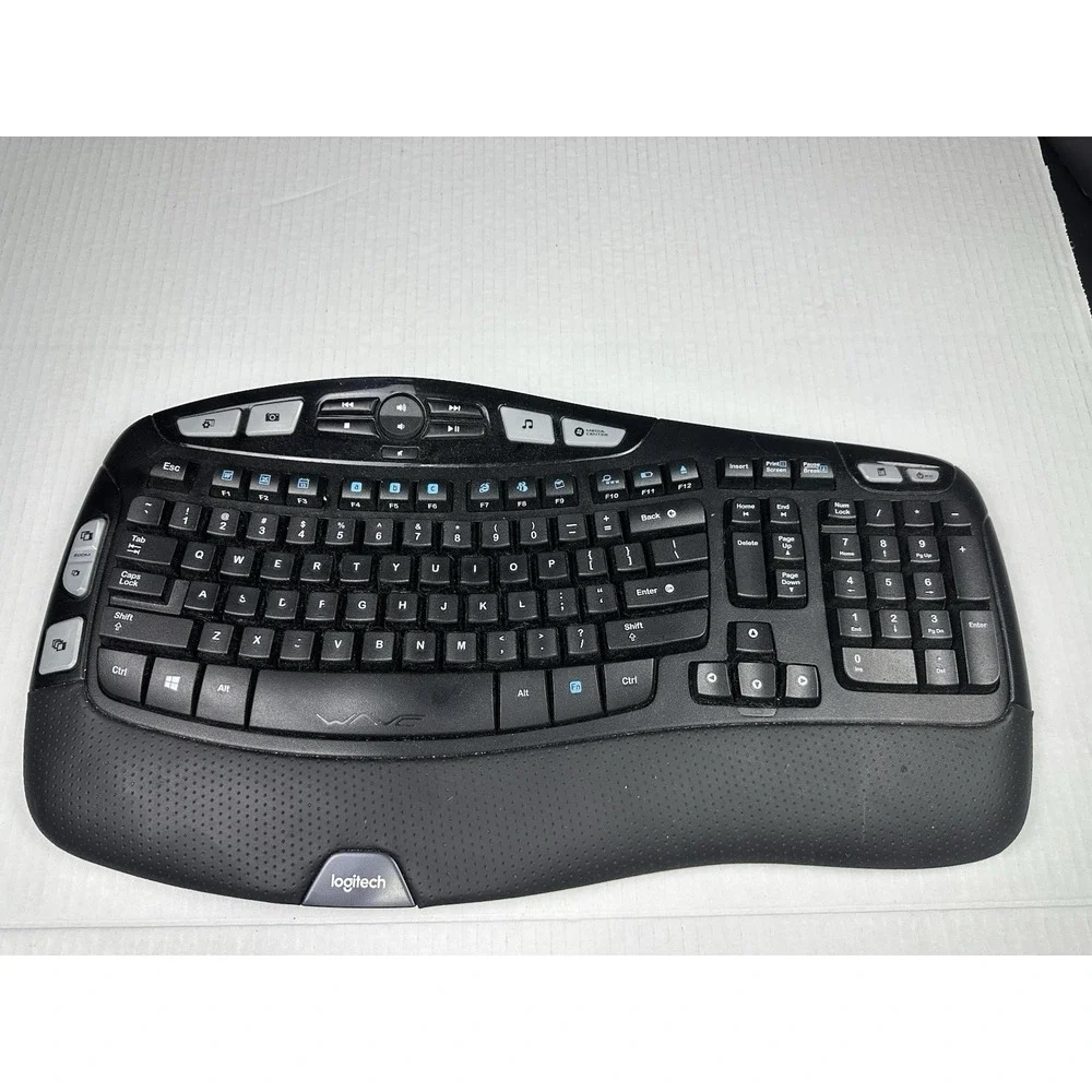 Logitech K350 Ergonomic Keyboard & M510 Mouse W/ Usb Dongle
